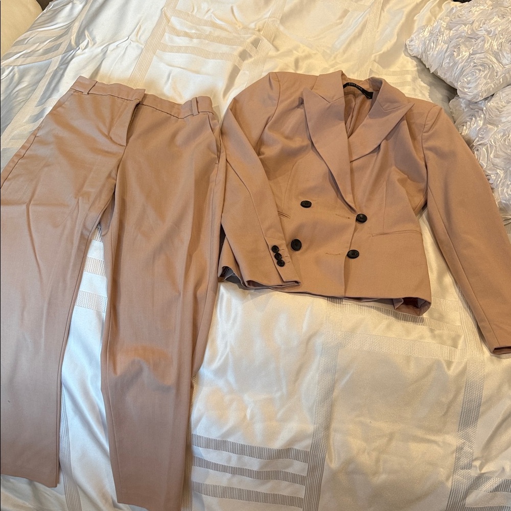 Zara Tan powder Women's Suit Set